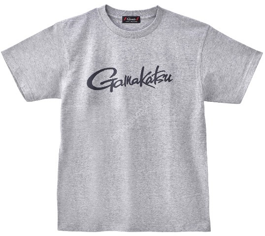 GAMAKATSU GM3711 T-Shirt Cursive Logo (Gray) L