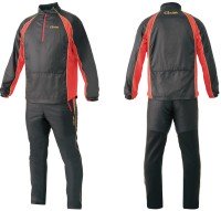 GAMAKATSU GM3599 Warm Piste Suit (Black x Red) L
