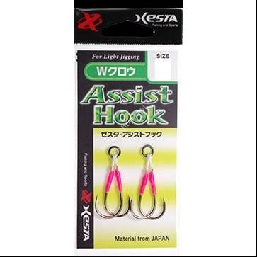 XESTA W Claw Twin Assist Hook [Pink] M (2pcs)