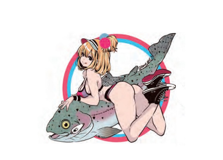 J-LIKE PRODUCT Water-Resistant Fish Art Sticker Mini #Reinbo