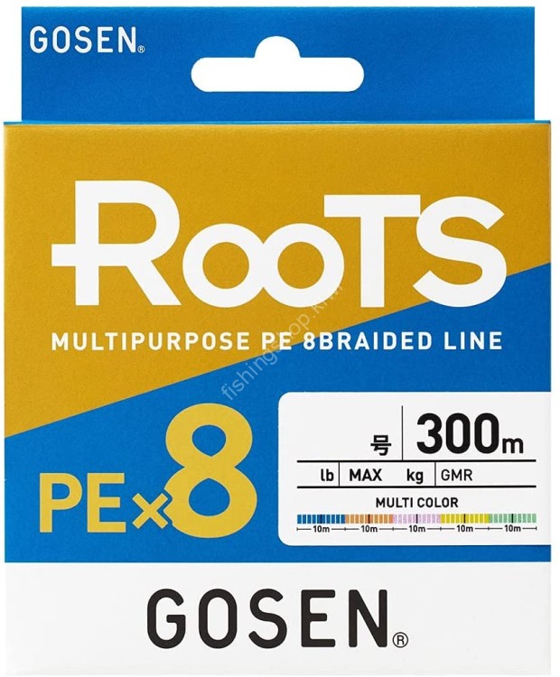 GOSEN Roots PE x8 [Multicolor] 300m #3 (45lb)