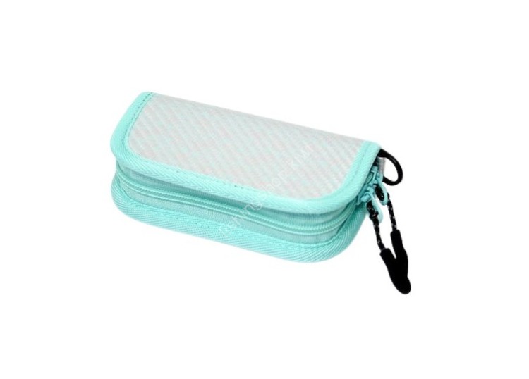 RODIO CRAFT Carbon Wallet Mini Long #08 Silver/RCxRC Turquoise Logo