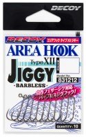 DECOY Area Hook Type XII Jiggy AH-12 [NS BLACK] #4 (10pcs)