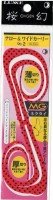 GAMAKATSU Luxxe 19-364 Ohgen Multi Gauge Necktie Narrow & Wide Curly #14 Solid Red Black Spot