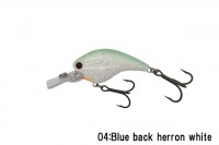 ICHIKAWA FISHING RC Flat Shad 45MD #04 Blue Back Heron White