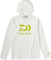 DAIWA DE-3424 Sunblock Dry Hoodie Shirt (White) W.M