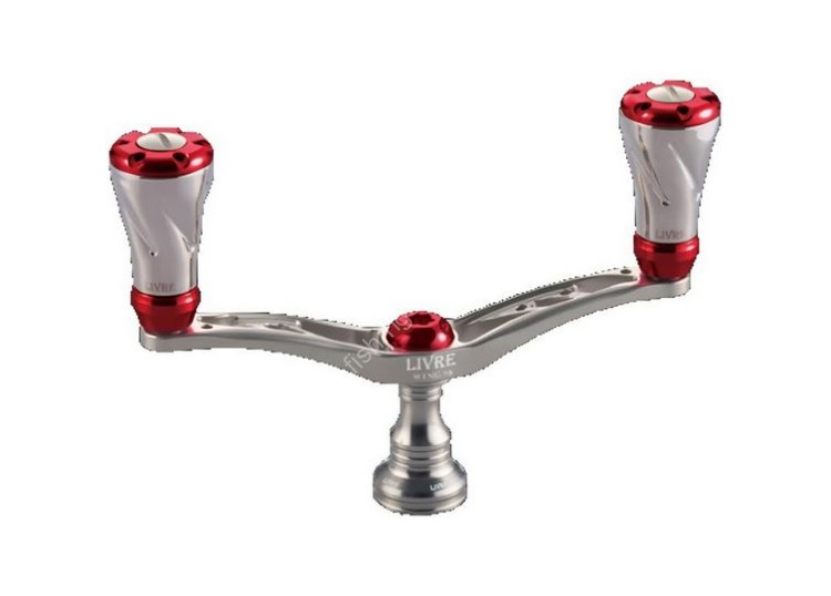 LIVRE 4636 Double Handle Wing 98 Knob For Daiwa #Titanium/Red