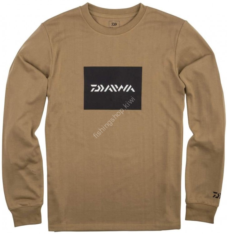 DAIWA DE-80009 BOX Logo Long Sleeve T-Shirt S Mocha