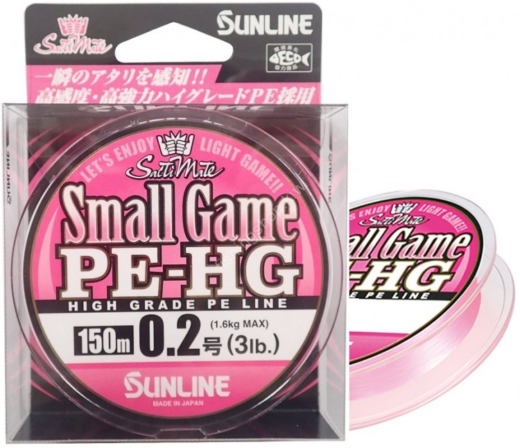 SUNLINE SaltiMate Small Game PE-HG [Sakura Pink] 150m #0.2 (3lb)