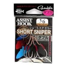 GAMAKATSU Assist Hook Short Sniper Double [Silver] #1/0 (2pcs)