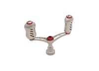 LIVRE 4856 Double Handle Wing 92 Fino Knob for Daiwa #Titanium/Red