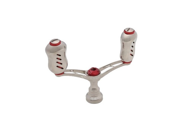 LIVRE 4856 Double Handle Wing 92 Fino Knob for Daiwa #Titanium/Red