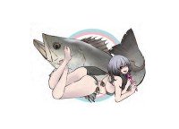 J-LIKE PRODUCT Water-Resistant Fish Art Sticker Mini #Suzuki