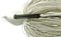 DEPS Flat Back Jig 1/2oz Fine Rubber Skirt #10 White