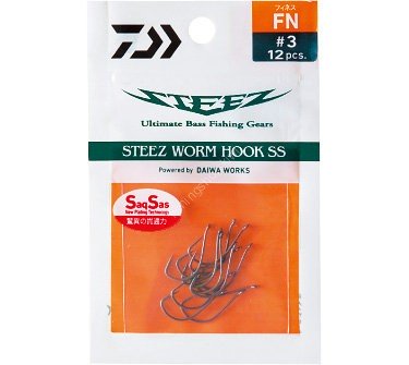 DAIWA Steez Worm Hook SS FN Finesse #2 (12pcs)