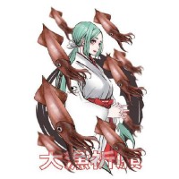 J-LIKE PRODUCT Fish Art Sticker #Big Catch Squid