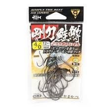 GAMAKATSU Strong Power Salmon Trout Hineri [NS Black] #4/0 (12pcs)
