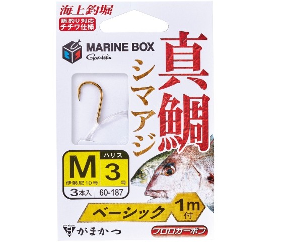 GAMAKATSU Ito-tsuki Kaijo Tsuribori Marine Box Madai Kui Shiburi Basic M 1m  Hooks, Sinkers, Other buy at