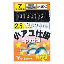 GAMAKATSU Koayu Shikake Akita Kitsune 7 Piece Rig [White Gold] 2.5-0.4