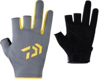 DAIWA DG-6423 Quick Dry Gloves (3fingers cut) Yellow XS