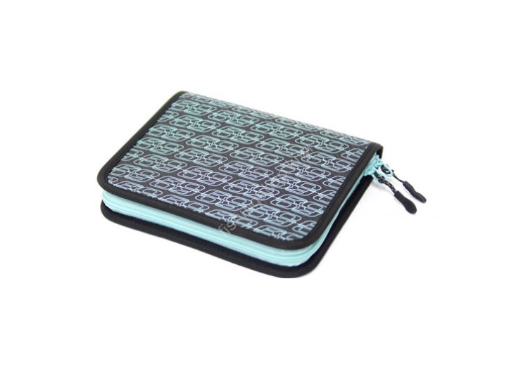 RODIO CRAFT Carbon Wallet Large #06 Black/RCxRC Turquoise Logo
