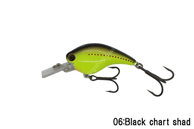 ICHIKAWA FISHING RC Flat Shad 45MD #06 Black Chart Shad