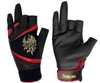 SUNLINE SUG-238 Specialist Gloves (3fingers) Black×Red LL