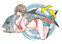 J-LIKE PRODUCT Fish Art Sticker #GT