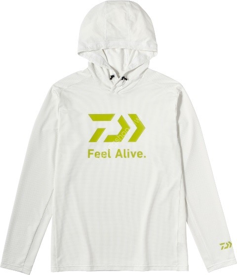 DAIWA DE-3424 Sunblock Dry Hoodie Shirt (White) M