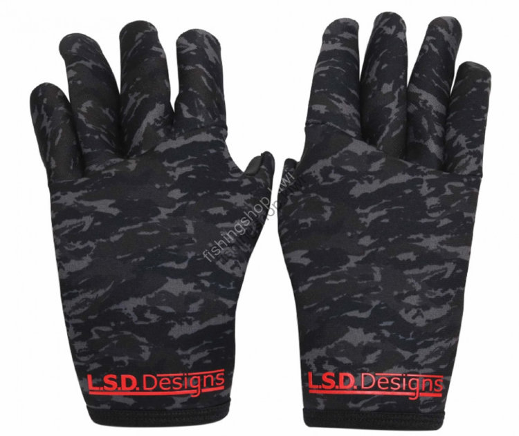 LSD FISHING GLOVE WG003 GREY CAMO S SIZE S