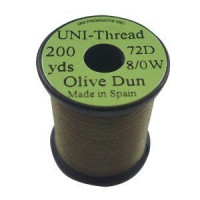 TIEMCO Uni 8/0 Waxed Midge Thread Olive Dun #266