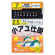 Gamakatsu Small AYU (Sweetfish) AKITA KITSUNE Punching White Gold 7 pcs PB Special 3-0.6