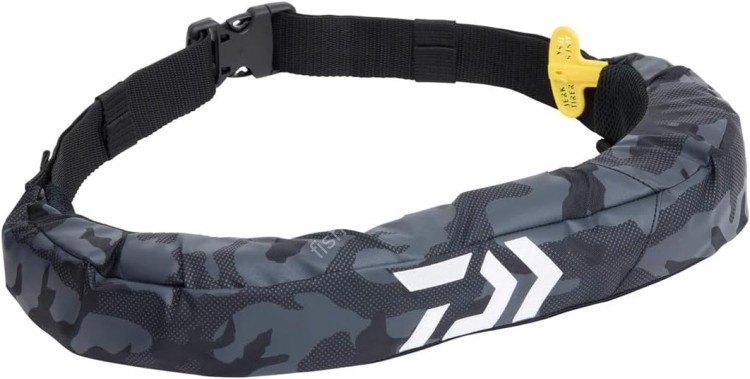 DAIWA DF-2724 Inflatable Life Jacket [Black Camo] (Waist Type, Automatic/Manual Inflation) Free