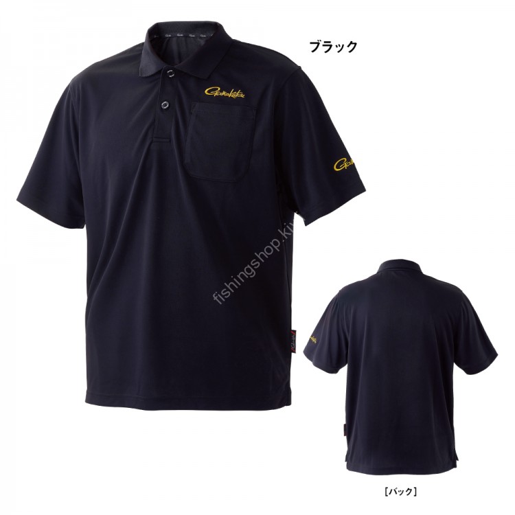 GAMAKATSU GM3656 Polo Shirt (Short Sleeves) M Black x Gold