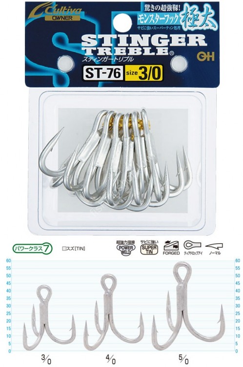 OWNER C'ultiva Stinger Triple Hook ST-76 #5/0
