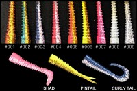 ZEAKE S-Gravity Curly Tail Worm #004 Pink S Red F