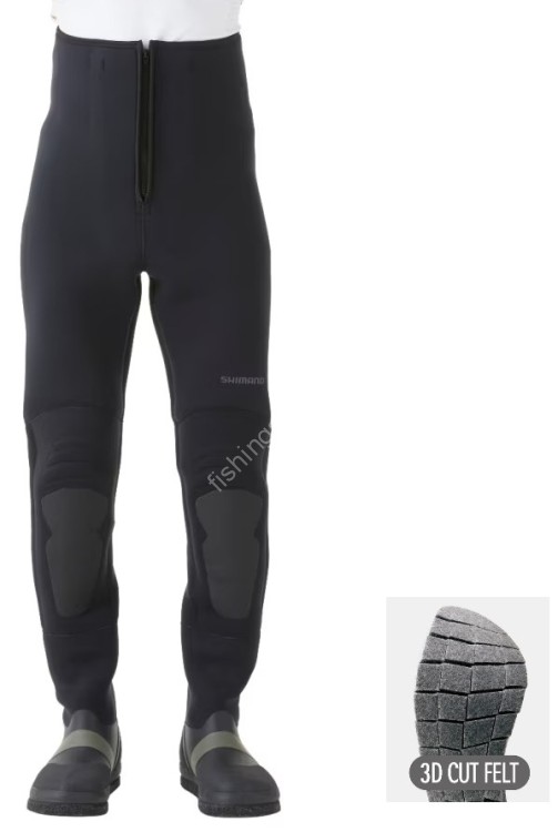 SHIMANO FW-020W Standard Slim Wader Nakawari 3.5 (Black) LB(XL)