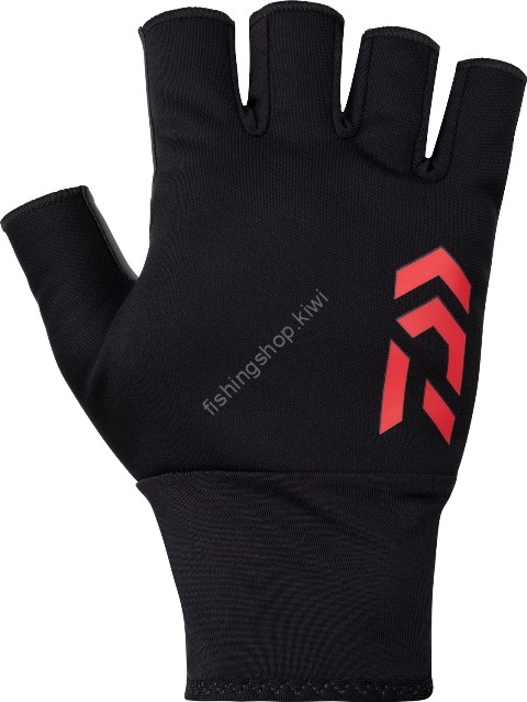 DAIWA DG-8123W Windproof Beltless Gloves 5 Pieces Cut (Black) L