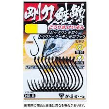 GAMAKATSU Strong Power Salmon Trout Hineri [NS Black] #6/0 (9pcs)
