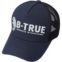 EVERGREEN B-TRUE Rubber Logo Mesh Cap Navy / Black