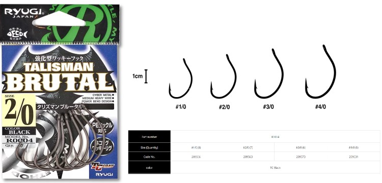 RYUGI Talisman Brutal HG R0005 #4/0 (3pcs)