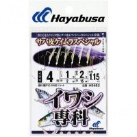 HAYABUSA Iwashi Shyoka Saba Kawa Keimura Special 6 Hook [White × Gold] 4-1