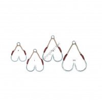 GAMAKATSU Assist Hook Short Sniper Double [Silver] #2 (2pcs)