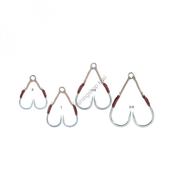 GAMAKATSU Assist Hook Short Sniper Double [Silver] #2 (2pcs)