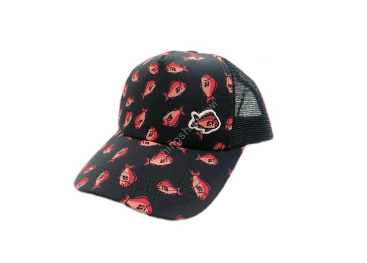 KOHINATA Cap Gyogyo Mesh 10410 #Red Sea Bream (Black)