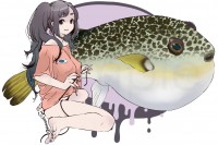 J-LIKE PRODUCT Fish Art Sticker #Shousai Fugu
