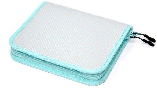RODIO CRAFT Carbon Wallet Large #Silver/RC*RC Turquois Logo