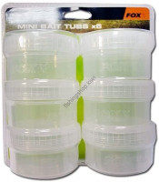 FOX CAC394 Mini Bait Tubs Clear x 6