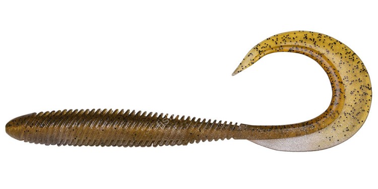 MEGABASS Kemuri Curly 2.5'' #Green Pumpkin Shad (8pcs)