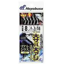 HAYABUSA Casting Sabiki for Large Mackerel and Large Horse Mackerel Real Shirasu Long HS356 [White] 5 Hook 8-4